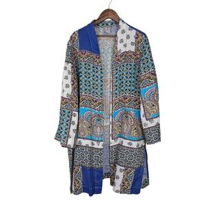 Chico's Floral Paisley Linen Jacket
